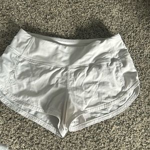 White, lululemon, speed up shorts